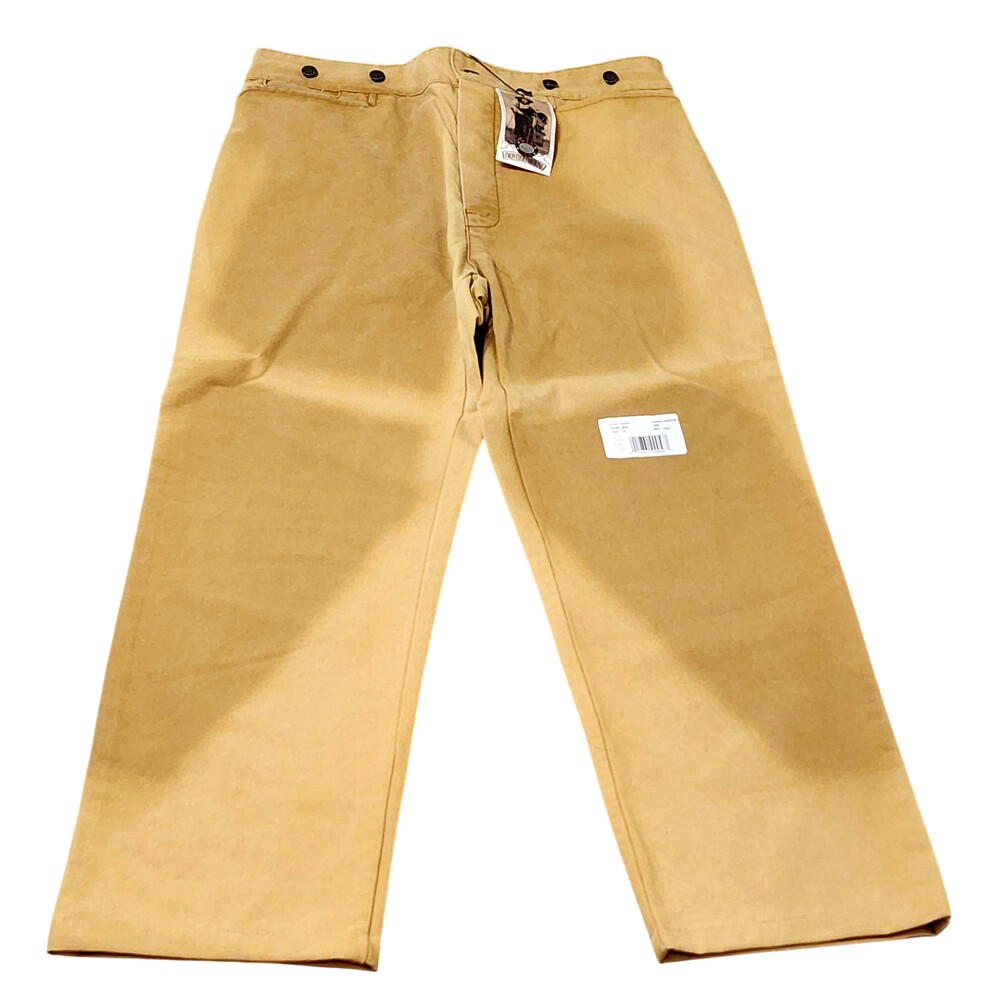 Wah Maker Canvas Frontier Pants Mens 38x30 Brown Cotton Western Cowboy Workwear
